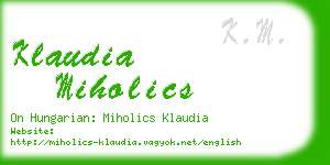 klaudia miholics business card